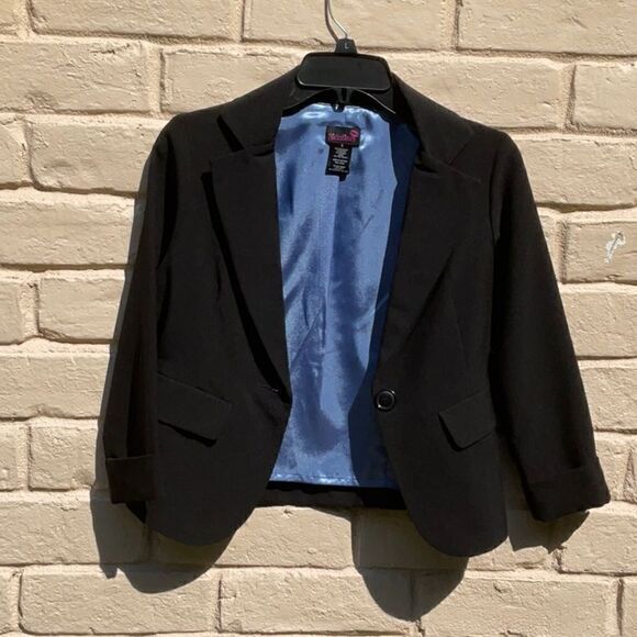 Flirtatious Black Suit Jacket, Size-S - Picture 1 of 4